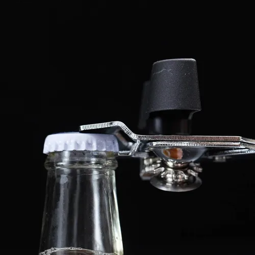 Miniatura 5 de Berglander Abrelatas, abrelatas de acero inoxidable de mano, abrelatas manual de borde liso, resistente 4. plateado