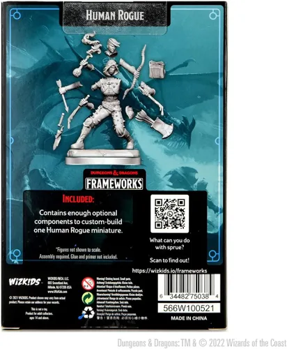 Miniatura 2 de WizKids D&D Frameworks: Human Rogue Female - Sin pintar y sin ensamblar