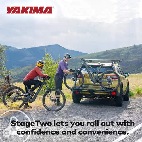 Miniatura 5 de Yakima StageTwo - Portabicicletas de enganche de bandeja ajustable escalonada premium de 1.25 pulgadas para 4 bicicletas, se adapta a distancias