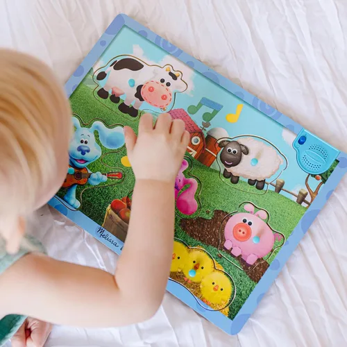 Miniatura 2 de Melissa & Doug Blue's Clues & You! Rompecabezas de madera con sonido - Granja musical (6 piezas)
