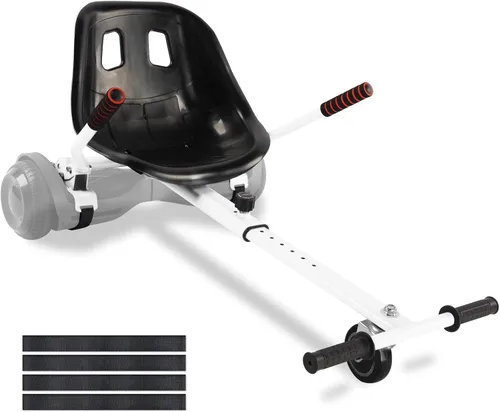 Miniatura 17 de Accesorio de asiento para aeropatineta, para aeropatinetas de 6.5 pulgadas, 8 pulgadas, 10 pulgadas, carrito de hover para niños y adultos, Negro