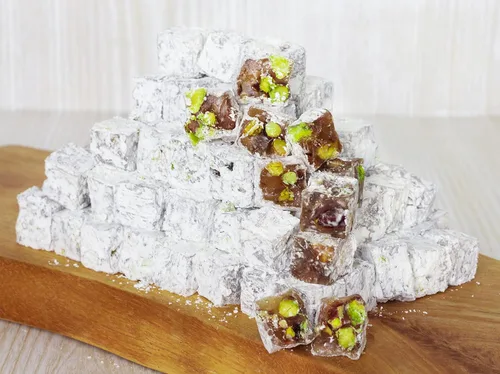 Miniatura 7 de Cerez Pazari Turkish Delight - Caja de regalo mediana de caramelo de pistacho gourmet de alta calidad, 14.8 onzas, dulce y lujoso, confitería