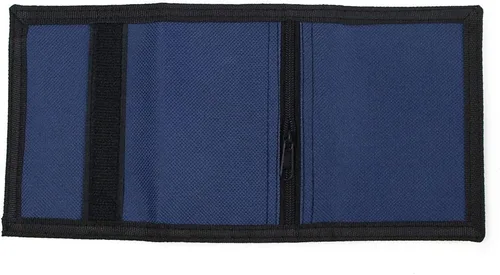 Miniatura 2 de Cartera de lona triple RFID para deportes al aire libre para hombres, lindo monedero con cremallera y bolsillo frontal para niños, color camuflaje