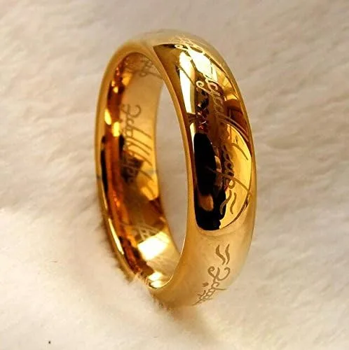Miniatura 4 de Corona 0.197in, 0.236in, 0.276in, 0.315in, oro mágico, carburo de tungsteno, negro, para hombres y mujeres, ajuste cómodo, tamaño 4 a 13