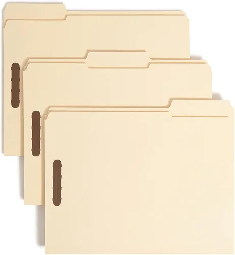 Smead Carpeta de archivos con cierre 100% reciclado, 2 sujetadores, pestaña reforzada de corte 1/3, tamaño carta, manila, 50 por caja (14547)