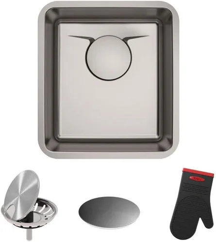 Miniatura 8 de Kraus Dex 33-pulgadas bajo montaje de acero inoxidable calibre 16 fregadero de cocina de un tazón, KD1US33B