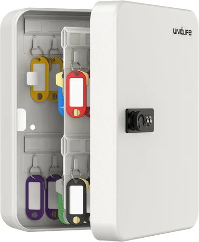 Miniatura 12 de Uniclife Gabinete de llaves de 100 posiciones con cerradura de combinación reiniciable, caja de almacenamiento de seguridad digital negra, Negro