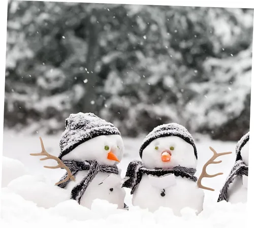Miniatura 9 de Angoily Cuernos de reno, 24 cuernos de reno para manualidades, cuernos de ciervo de Navidad, muñeco de nieve, adorno de asta de plástico artificial