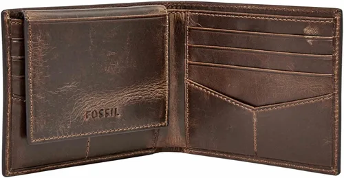 Miniatura 2 de Fossil Derrick - Cartera de piel con bloqueo RFID y funda extraíble para tarjetas
