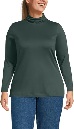 Miniatura 20 de Lands' End Supima - Suéter de cuello alto y mangas largas para mujer
