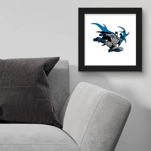 Miniatura 3 de Trends International Gallery Pops DC Comics Batman - Póster de pared de Action Kick, 12 x 12 pulgadas, versión enmarcada en negro