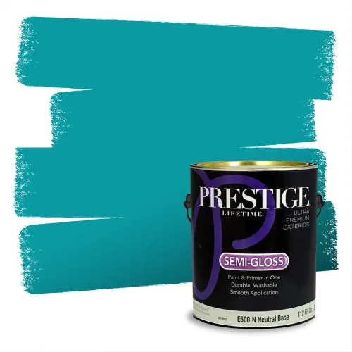 Miniatura 1359 de Pintura Exterior + imprimación PRESTIGE, todo-en-uno, 1 galón, acabado mate, color comparable al Valspar* Royal Gray* VS151-Gris real