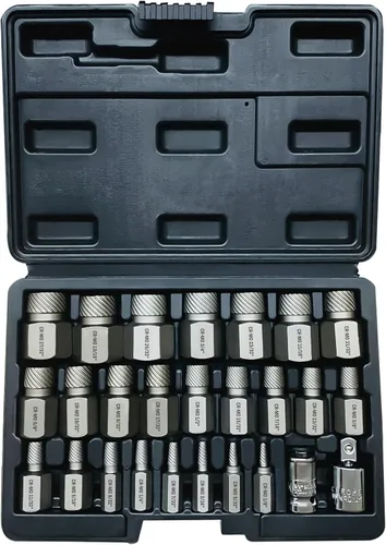 Miniatura 9 de Juego de extractor de tornillos dañados, 6 piezas de tornillos pelados, tuercas y pernos para quitar herrajes oxidados y dañados, tuercas y pernos