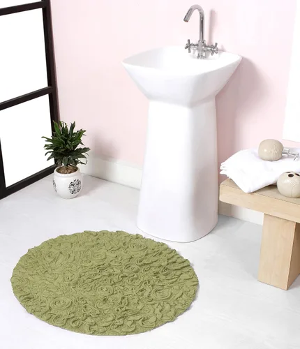 Miniatura 84 de Home Weavers Bell Flower Collection - Tapetes de baño copetudos 100 % algodón, extrasuaves y absorbentes, antideslizantes, lavables a máquina, lino