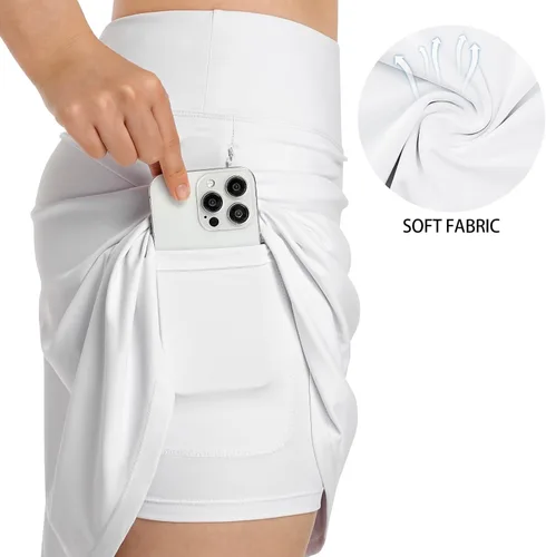Miniatura 72 de ANIVIVO Faldas pantalón para mujer de 20 pulgadas de longitud a la rodilla, faldas deportivas de pickleball para tenis, golf y pickleball