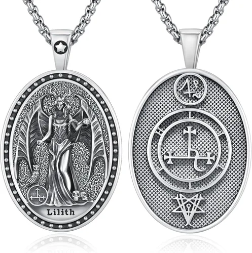 Miniatura 17 de Joyería Mágica para Mujeres y Hombres Nudo de Bruja Plata 925 Original Collar de Nudo de Bruja Tetragrammaton Hecate Collar Lilith Collar Pentagrama