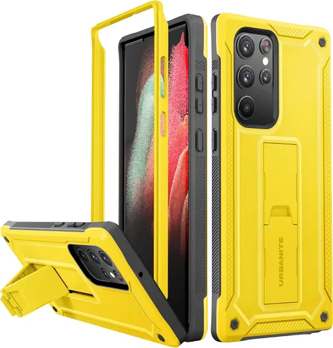 Miniatura 17 de URBANITE Funda para Samsung Galaxy S22 Ultra 5G, grado militar, resistente, a prueba de golpes, con función atril para Galaxy S22 Ultra 6.8 pulgadas