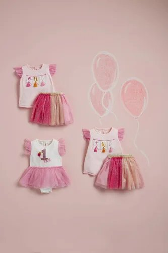 Miniatura 2 de Mud Pie Manga corta para bebé-niñas, RosaRebel Fun., 12-18m