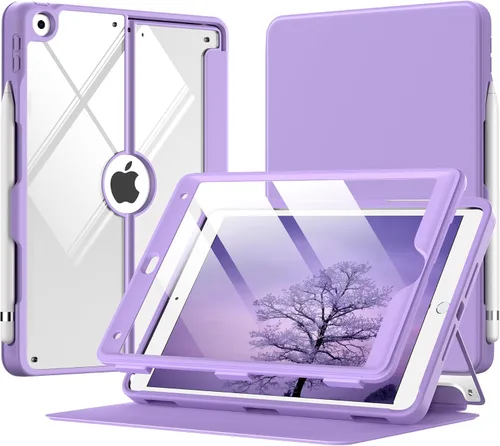 Miniatura 12 de MoKo Funda para iPad de 9ª generación con soporte para lápices, funda para iPad de 8ª/7ª generación de 10.2 pulgadas, protector de pantalla