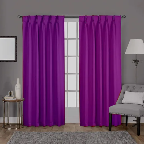 Miniatura 14 de Par de paneles de cortinas plisadas de doble pellizco para ventana (con 2 paneles combinados, 42 pulgadas de ancho x 45 pulgadas de largo)