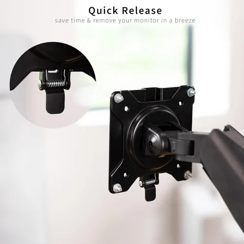 Miniatura 5 de VIVO adaptador VESA, juego de soporte de liberación rápida Montaje de soporte y montaje en pared Placa VESA extraíble para fácil montaje