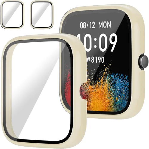 Miniatura 8 de Protector de pantalla para Amazfit GTS 4 Mini Smartwatch, paquete de 2 protectores de policarbonato duro, carcasa completa, accesorios para GTS 4