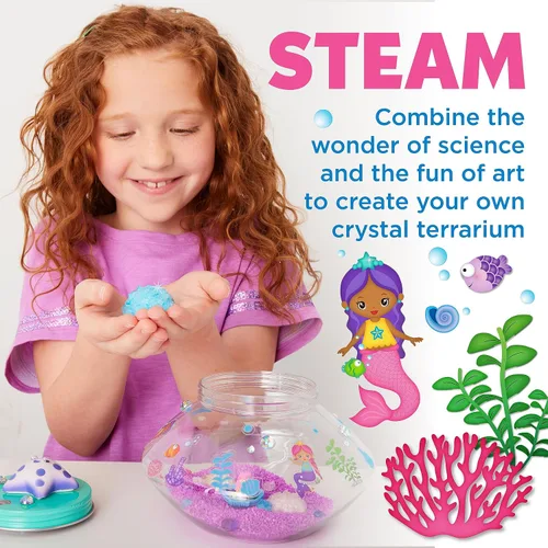 Miniatura 7 de Creativity for Kids Kit de terrario de sirena de cristal - Proyectos STEM para niños, artes y manualidades para niñas y niños (a partir de 6 años)