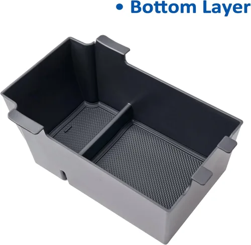 Miniatura 9 de Organizador de Consola Central de 2 Capas para Crosstrek 2024 2025 2026, Bandeja de ABS Duradera para Subaru Crosstrek Negro (A) 2 capas
