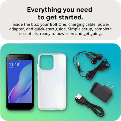 Miniatura 8 de Bolt One Dual SIM Smartphone desbloqueado Android 14 (Go Edition) Batería de 2 días Pantalla FWVGA de 5.0 pulgadas 2 GB de RAM