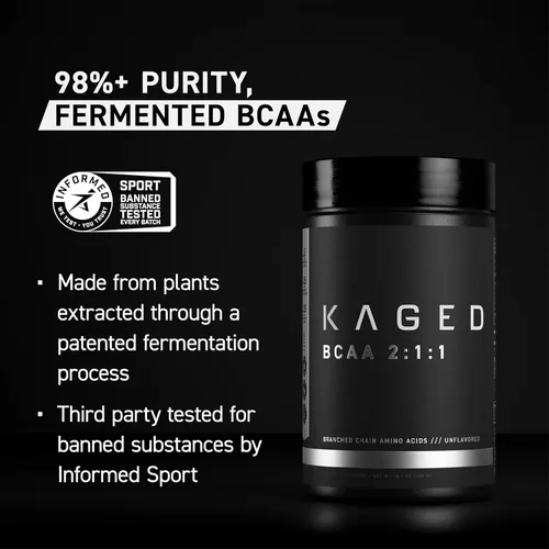 Miniatura 2 de BCAA en polvo, aminoácidos Kaged BCAA Aminoácidos, fermentados, a base de plantas y veganos, aminoácidos de cadena ramificada, 0.18 oz de BCAA sin