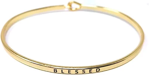 Miniatura 26 de By you - Brazalete con gancho, pulsera delgada grabada con un mensaje positivo e inspirador