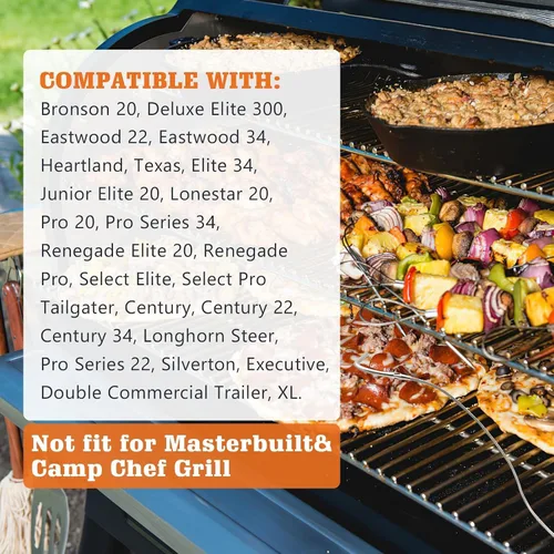 Miniatura 2 de Sonda de carne impermeable de repuesto, 2 unidades, compatible con parrillas de barbacoa Traeger, enchufe de 0.138 in, sondas de termostato digital
