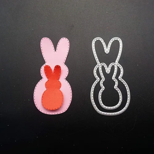 Miniatura 4 de Troqueles de metal para Pascua con marco de huevo y conejo, plantillas de corte para hacer tarjetas, álbumes de recortes, papel para manualidades