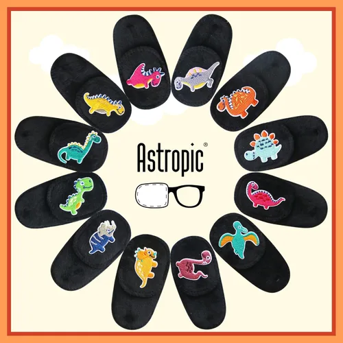 Miniatura 7 de Astropic 2 parches para los ojos para niños Parche de ojo de dinosaurio para niños para gafas Parches médicos para los ojos para niños con ojo