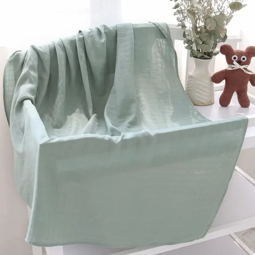 Miniatura 3 de LifeTree Mantas de muselina para envolver bebés, paquete de 2 mantas de recepción para niños y niñas, 70% viscosa de bambú y 30% algodón