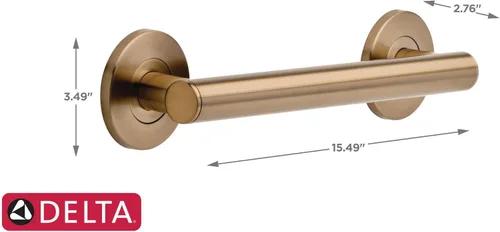 Miniatura 2 de Delta Faucet 41516-CZ Estante esquinero contemporáneo/barra auxiliar, bronce champán, 41812-CZ