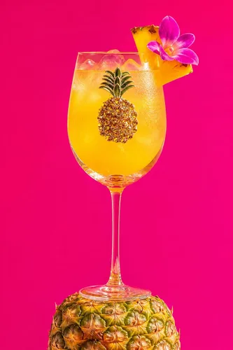Miniatura 2 de THE QUEENS' JEWELS Copa de vino con tallo con joyas de piña, 21 onzas, regalo único para mujeres, cumpleaños, lindo, divertido, sin pintar