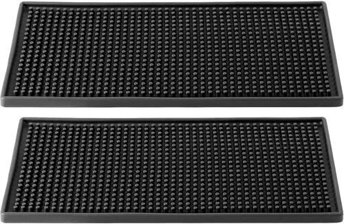 HOZEON Paquete de 2 tapetes de goma de 12 x 6 pulgadas, tapete de goma antideslizante para barra, encimera, cocina, restaurante, camarero, hotel,