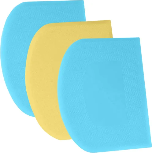 Miniatura 36 de SURDOCA Raspador de Masa Raspador de Banco - 3P 4.7x3.7" Raspador de Tazón de Plástico Flexible, Borde Afilado y Ángulos Raspador de Pastel.