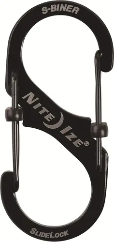 Miniatura 9 de Nite Ize Mosquetón doble S-Biner SlideLock tamaño 3, con cierre, Acero inoxidable