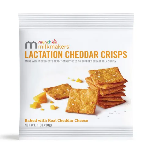 Miniatura 6 de Munchkin® Milkmakers® - Golosinas crujientes de queso cheddar para la lactancia, con avena y linaza, 6