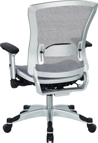 Miniatura 8 de Space Seating Silla de oficina de rejilla de aire ejecutiva serie 317 con respaldo de malla transpirable, soporte lumbar, control de inclinación