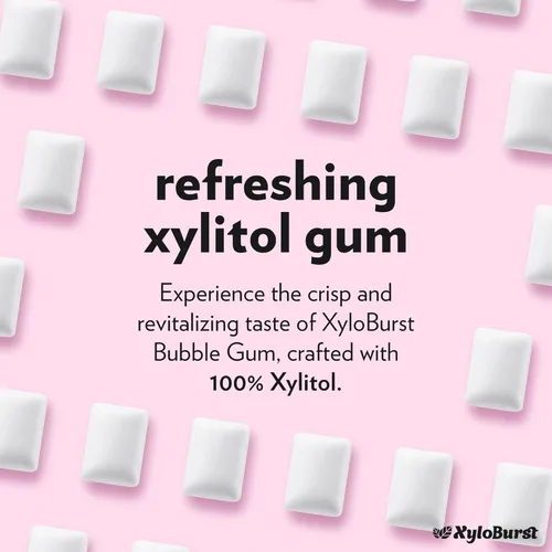 Miniatura 5 de XyloBurst Goma de mascar de xilitol, sin azúcar, sin gluten, apto para dieta cetogénica, sin aspartamo, goma de mascar para la salud bucal, goma