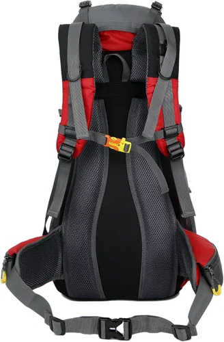 Miniatura 3 de WoneNice Mochila de senderismo impermeable de 50L (45+5) - Mochila deportiva al aire libre con cubierta de lluvia Rojo
