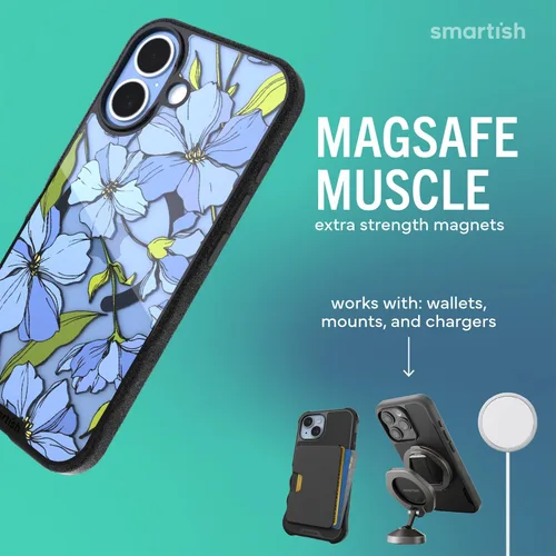 Miniatura 3 de Smartish® - Funda MagSafe transparente para iPhone 17, Gripmunk, funda delgada magnética [ligera + protectora], cubierta de agarre delgada