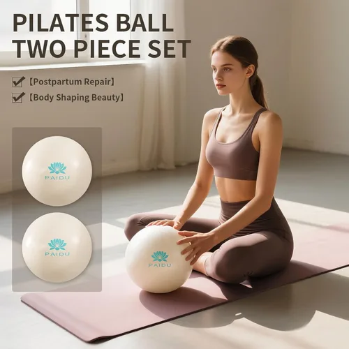 Miniatura 3 de PAIDU Pelota de pilates con núcleo de 10 pulgadas, antiexplosión y antideslizante, apta para pilates, yoga, entrenamiento de núcleo, terapia física