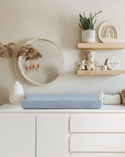 Miniatura 7 de Babebay Funda para cambiador, fundas de felpa ultra suaves de lunares minky para cambiadores para bebés, niños y niñas, transpirable, paquete de 2