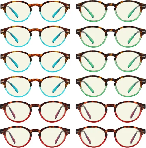 Miniatura 12 de Eyekepper Paquete de 4 lentes de lectura de calidad de medio borde con bisagras de resorte, incluye lectores de computadora para mujeres y hombres