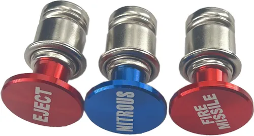 Miniatura 5 de DEVMO 3 piezas EJECT FIRE MISSILES NITROUS botón encendedor de cigarrillos cubierta de repuesto 12V fuente de alimentación se adapta a la mayoría