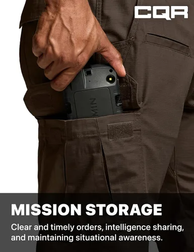Miniatura 6 de CQR Pantalones tácticos tipo cargo, para hombre, tejido Ripstop, resistentes al agua, ligeros, para uso diario, para el trabajo, senderismo